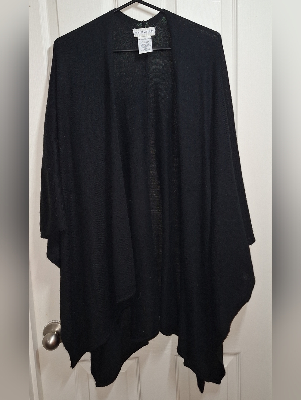 White Stag Black Womens Sweater Shawl Cape